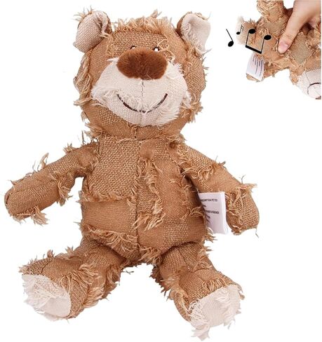 Indestructible Robust Bear - Dog Companion for Heavy Chewers, Squeaky Dog Toy for Aggressive Chewers, Unbreakable Stuffed Plush Toy - Forever Friend (Navy) in Kuwait