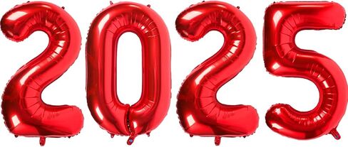 2025 Balloons Red, 16 Inch 2025 Balloons Number, Large 2025 Balloon Numbers for Graduation Party Decorations, 2025 Balloons Graduation for Class of 2025 Decorations in Kuwait