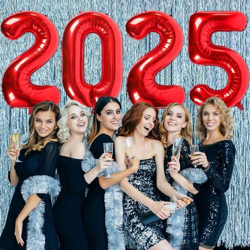 2025 Balloons Red, 16 Inch 2025 Balloons Number, Large 2025 Balloon Numbers for Graduation Party Decorations, 2025 Balloons Graduation for Class of 2025 Decorations in Kuwait
