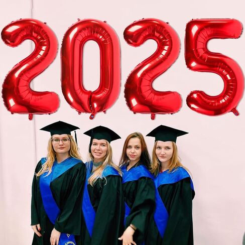 2025 Balloons Red, 16 Inch 2025 Balloons Number, Large 2025 Balloon Numbers for Graduation Party Decorations, 2025 Balloons Graduation for Class of 2025 Decorations in Kuwait