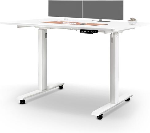 SuperHandy Standing Desk Adjustable Height (48'' x 30''), 3 Memory Presets - Large Electric Sit-Stand Adjustable Height up to 49'' - Rustic Wood in Kuwait