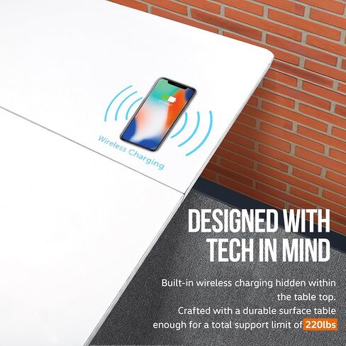 SuperHandy Standing Desk Adjustable Height (48'' x 30''), 3 Memory Presets - Large Electric Sit-Stand Adjustable Height up to 49'' - Rustic Wood in Kuwait