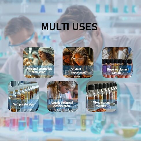 28Pcs 30ml(1oz) Small Glass Vials with White Lids Lab Sample Vials Empty Refillable Perfume Travel Mini Glass Bottles with Screw Caps for Essential Oils in Kuwait
