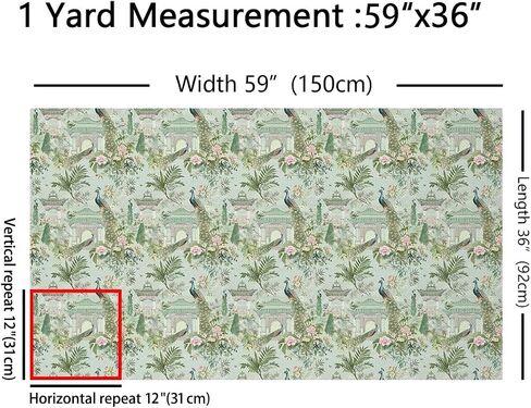 Feelyou Green Peacock tepholstery Accords for Chairs Fird Tropical Birds Fabric by the Yard Farmhouse Garden Decorative Voreproof Viropic More Tropical More in Kuwait