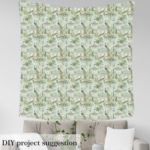 Feelyou Green Peacock tepholstery Accords for Chairs Fird Tropical Birds Fabric by the Yard Farmhouse Garden Decorative Voreproof Viropic More Tropical More in Kuwait