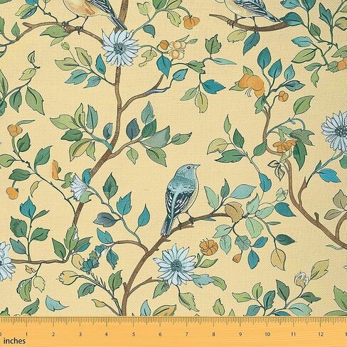 Feelyou Green Peacock tepholstery Accords for Chairs Fird Tropical Birds Fabric by the Yard Farmhouse Garden Decorative Voreproof Viropic More Tropical More in Kuwait