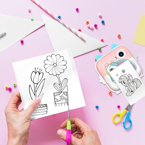 5 Rolls Instant Print Paper Thermal Print Paper No Ink Print Paper for Kids Instant Camera, for Most Kids Instant Camera in Kuwait