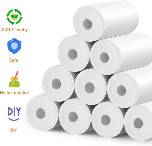 5 Rolls Instant Print Paper Thermal Print Paper No Ink Print Paper for Kids Instant Camera, for Most Kids Instant Camera in Kuwait