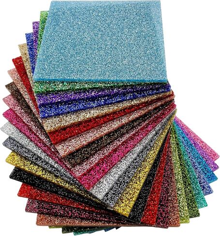 Acrylic Premium Glittering Sheets, 1/8" Thickness, 16"x12", Ideal for GlowForge & Any Types of Laser/Engraving, Perfect Material for Jewelry, Crafting & DIY Projects (XS Gold) in Kuwait