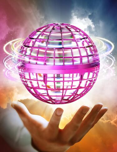Galaxy Ball, 2024 Upgraded Hand-Controlled Flying Orb Ball Toy for Kids, Boomerang Ball Fly Fidget Spinner, Cosmic Globe 360°Rotating Spinning Hover Ball Indoor Outdoor Flying Spinner Mini (Red) in Saudi Arabia