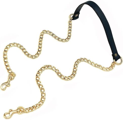 VanEnjoy 18MM Replacement Chain & Genuine Leather Shoulder Crossbody Straps for Handbags Purse Bags -Extended Version(Purplish Red) in Kuwait