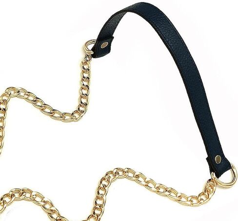 VanEnjoy 18MM Replacement Chain & Genuine Leather Shoulder Crossbody Straps for Handbags Purse Bags -Extended Version(Purplish Red) in Kuwait