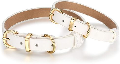 Scamper & Co برونزية 18K صفراء الذهب مطلي بالذهب من الجلد الأصلي مع الألياف الدقيقة الهرم الهرم الهرم طوق الكلب الكلب - الهرم الفاخرة تفاصيل طوق للحيوانات الأليفة نغمة الذهب لعشاق الحيوانات الأليفة ، 16 بوصة أسود in Kuwait