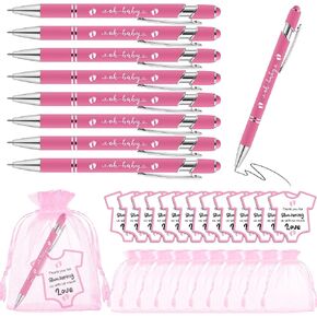 Colarr 36 Set Baby Shower Favors Baby Shower Ballpoint Pen with Baby Shower Cards and Organza Bag Stylus Ballpoint Pens for Guests Gift Baby Shower Gender Reveal Party(Blue) in Saudi Arabia