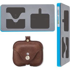 SUPERDANT Leather Keychain Cutting Dies Organizer Holder Craft Die Cutter Headphone Cover with Buckle Wooden Die Cuts Leather Craft Dies for DIY Art Keychain Bag Charm Dies, 25.4*12.7cm, Blue