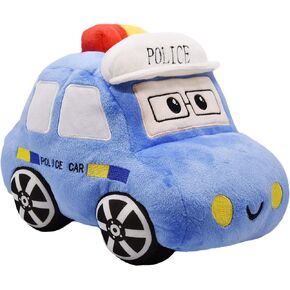 Soft Plush Police Car Stuffed Toy Super Cute Blue Squad Cars Plushie Excellent Gifts for Kids or Birthday Party 11 Inches (Police Car)
