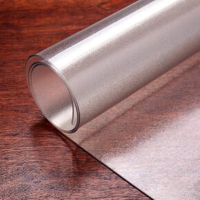 Stockroom Plus Frosted Clear Desk Protector Mat, 1.5mm Thick Writing Desk Blotter Pad for Office and Home (16 x 32 in)