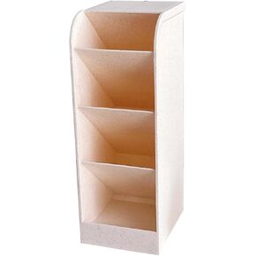 Desk Pen Holder, 4 Compartment Plastic Vertical Marker Organizer Stationary Organizer Art Supply Storage Organizers for Pens, Markers, Makeup Brush, Cosmetics