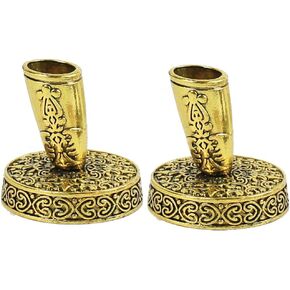 Luzen 2pcs عتيقة الحامل المعدني ريشة القلم الجولة ملحق النمط القلم واحد حامل الحامل قلم القلم عرض رف سطح المكتب قاعدة أقلام للطلاب لوازم المكاتب المدرسية ، الذهب