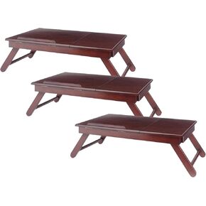 Winsome Anderson, Flip Top with Drawer, Foldable Legs Lap Desk, Teak, 25.37x13.78x8.06 in Kuwait