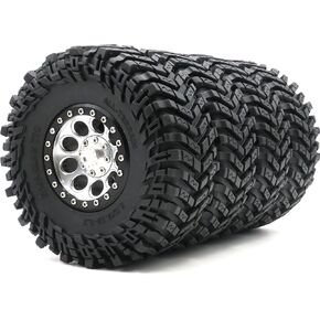HOBBYSOUL 5.0'' Tall 2.2 Beadlock Wheels and Tires Soft Sticky Tyre & Aluminium Rims for RC Mud Crawler Truck TRX4 Gen8 Capra Wraith Upgrades,HS700773