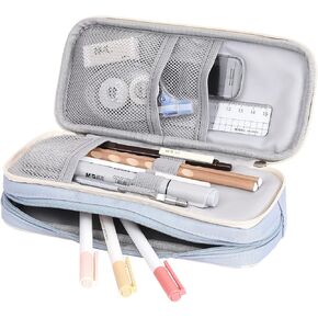 منظم علبة قلم رصاص صغير مع سستة ， حقيبة قلم رصاص خفيفة جمالية ، حقيبة قلم رصاص خضراء للرجال والنساء in Kuwait