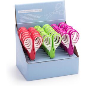 مجموعة مقصات الأطفال (24 Count Pack Pack ، مستدير ، 5.1 بوصة)-5.1 '' Soft Touch School Student Scissors Shears GD-057-24 (حزمة 24)
