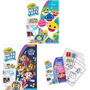 Crayola Color Wonder Coloring Page & Marker Set Bundle ، Baby Shark ، Paw Patrol & Peppa Pig ، Gift