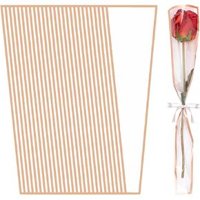 100pcs أحكام زهرة مفردة تغليف أكياس أسود واحد من زهور زهور الورد باقة التعبئة والتغليف الأكياس الحافة الذهبية الأكمام الزهرة لترتيب الأزهار إمدادات الزفاف عيد الحب in Kuwait