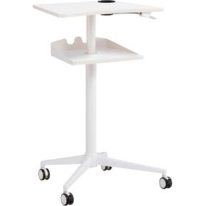 Safco Products 1944NA VUM Pneumatic Height-Adjustable Stand-Up Mobile Laptop Computer Workstation, Mobile Computer Cart, 22.875" D x 30.75" W x 48.25" H in Saudi Arabia
