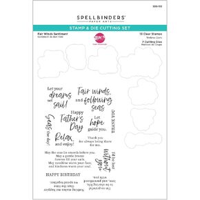 Spellbinders Fair Winds Sentiments Etched Dies, Metal
