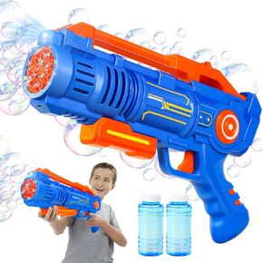 TOY Life 2 Pack Bubble Guns for Kids Bubble Machine Bubble Maker Bubbles for Toddlers with Bubble Solutions Outdoor Game for Kids Automatic Bubble Blaster Gun Bubble Toys Kids Outdoor Activity