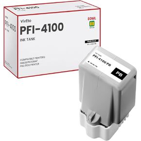 PFI-4100 PBK PRO II Individual Ink Tank Repalcement for Canon PFI-4100PBK 6777C002 6777C002AA for imagePROGRAF PRO 1100 Printer, 1 Pack PFI-4100 Photo Black Ink Tank