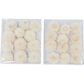 Deco 79 White Sola Coastal Orbs & Vase Filler ، مجموعة من 2 7 "× 6" × 1 "