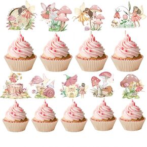 36pcs Fairy Cupcake Toppers Fairy Party Decorations Fairy Garden Cake Decorations