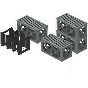 Monster Fight Club Hab Cannery Containers Terrain Wargaming Terrain و Wersial Tabletop Cannery for Miniatures Games-Adming Games MFC-12028