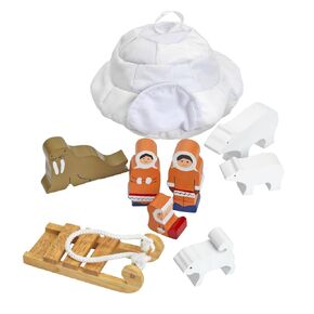 Excellerations Rubberwood Igloo Block Play Set - 9 Pieces