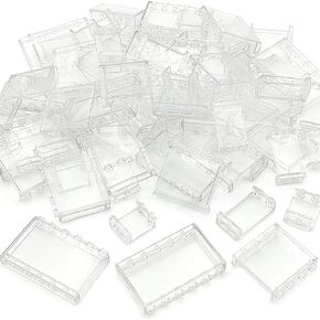 ZHX 72PCS Clear Transparent Window House Building Brick Toy Classic Flat Plates Pieces and Parts Block Compatible with Major Brands (White Mix) in Kuwait