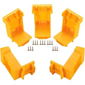 5 Packs Tool Mount for Dewalt 18V,20V Drill; Battery Holder for Dewalt 20V Battery MOUNTS/Hanger/Dock Holder Fit for DCB203 DCB205 DCB200 Battery,also mount for Milwaukee M18 battery and 18V tool