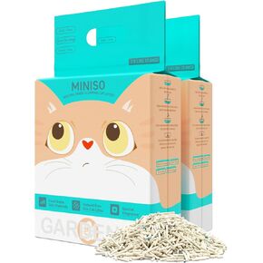 Miniso Clumping Cat Sterter ، Tofu+Bentonite+Cassava ، التحكم في الرائحة ، التكتل السريع ، امتصاص الماء والمرحاض القابل للتطهير ، متعدد القاتلة ، الأصلي ، 15.8 رطل (2 عبوة من 7.9 رطل)