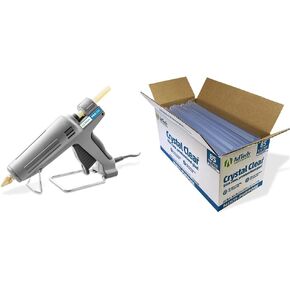 ADTech Industrial Strength كاملة الحجم عالي الإخراج من Glue Glue Gun & Remodeling ، رمادي ، 200 واط-189 وعصي الغراء الساخنة بحجم 10 بوصة ، واضحة ، 85 عصا