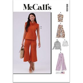 McCall's M8456M1 من السهل جعل MOOSES 'متماسكة ، شورتات السحب على حزمة خياطة السراويل ، رمز التصميم M8456 ، الأحجام 10-12-14-16-18 ، متعدد الألوان ، متعدد الألوان