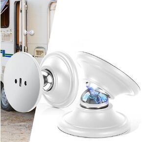 2 PCS Magnetic RV Door حامل الصيد - سدادة باب الأمتعة الشاقة مع البراغي والمواد اللاصقة لل RV ، العربة ، مقطورة ، منزل ، مقصورات القوارب | الحفاظ على الأبواب مفتوحة | تصميم متين (أسود ، 4 بوصات)