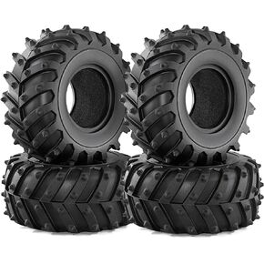 REDSPIDER • 2.2 Crawler Tires Rubber 2.2'' Crawler Monster Spike Tire(4pcs) for 1/10 RC Crawler Car TRX4 TRX6 Axial SCX10 90046 SCX10 III AXI03007 Tamiya CC01 D90 D110 (Tire)