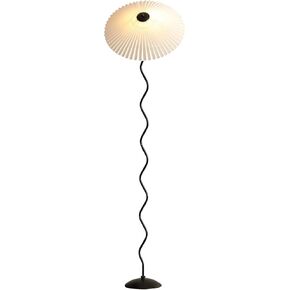 Huga Collective Kyoto Floor Lamp | مصباح صغير مطوي | Squiggle مطوية مصباح الأرضية المتموج | لمكتب غرفة النوم وغرفة المعيشة