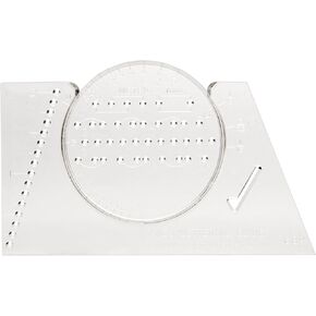 Koh-I-Noor Lettering Guide, Works with Pens and Pencils, Plastic, 1 Each (25285)