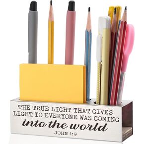 Proverbs 3:5 Bible Verse Pen and Pencil Holder, Trust in the Lord Scripture Christian Spiritual Gifts for Pastors Teachers Mentors Spiritual Leaders, Inspirational Thank You Gift Pencil Holder EDP43 in Kuwait