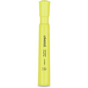 Universal UNV08861 Desk Highllighter chisel tip flororescent الأصفر (1 دزينة)