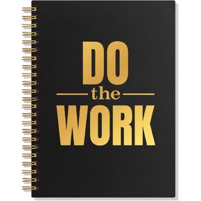 Do The Work Blank 80 Sheets 160 Pages Spiral Notebook, Funny Office Gifts for Coworker, Inspirational Gifts for Colleague, Cheer Up Gifts for Staff Employee