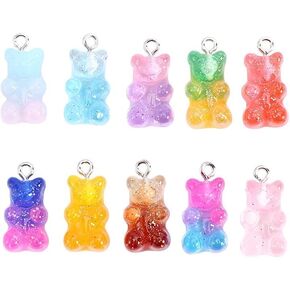 jjlfresheners diy bear charms ، معلقات سحر الدب اللطيف ، والرسوم المتحركة الدب مفتاح سحر سحر سوار لطيف المجوهر